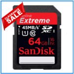 SanDisk 64GB 45MB/s Extreme SDXC UHS-I Full HD Video Professional Memory Card – Black